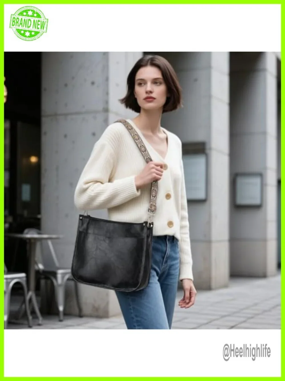 Trendy Vegan Leather Hobo Crossbody Purse Set with Wallet